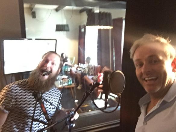 Timothy Bridge rockin the studio with Mike for a big up coming campaign.